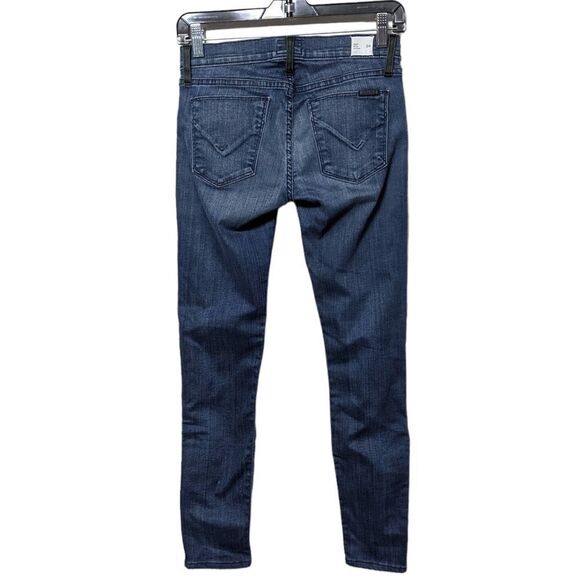 HUDSON Women’s Crop Rita Super Skinny Jeans Leather Trim 24 - Picture 9 of 11